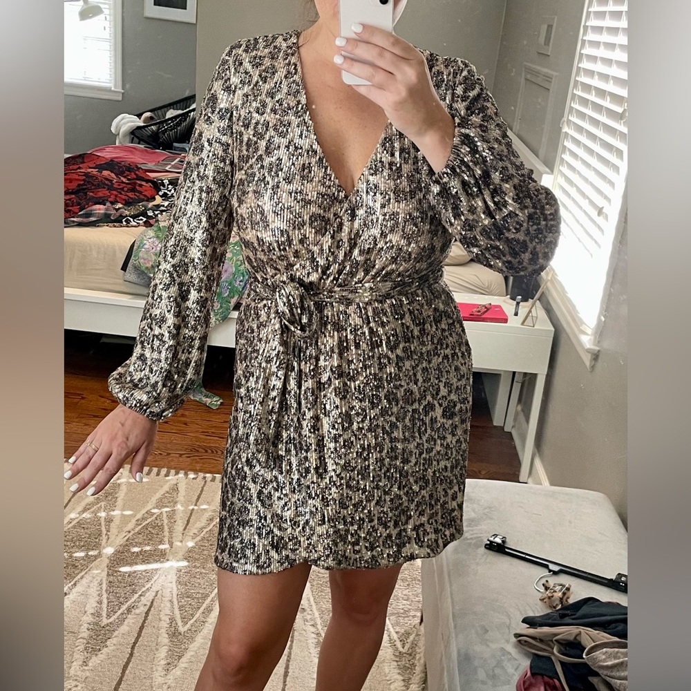 Gianni Bini sequin wrap dress